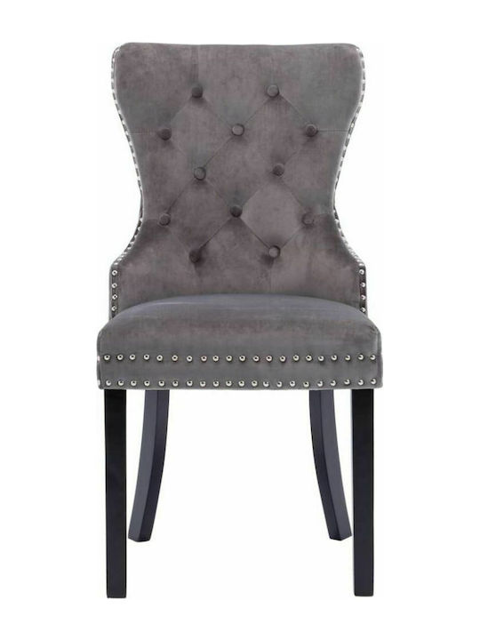 Dining Room Velvet Chair Γκρι 51x59x98.5cm 2pcs