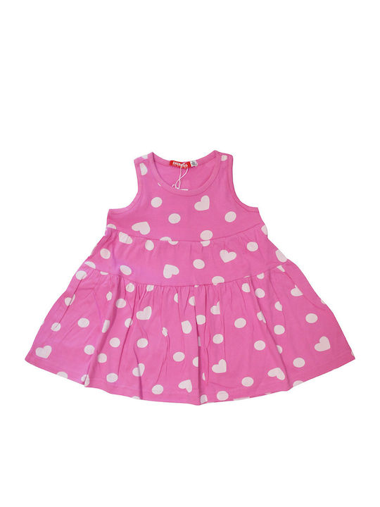 Energiers Kids Dress Polka Dot Sleeveless Pink