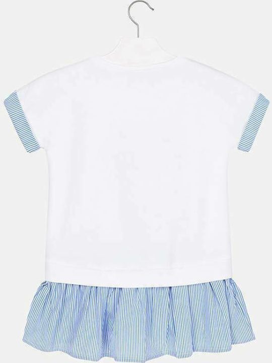 Mayoral Kids Dress Short Sleeve White