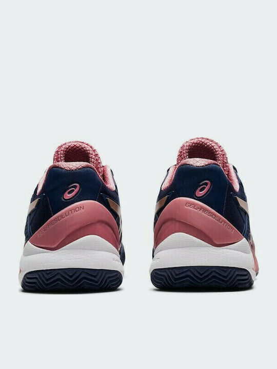 ASICS Gel-Resolution 8 Γυναικεία Παπούτσια Τένις για Χωμάτινα Γήπεδα Peacoat / Rose Gold
