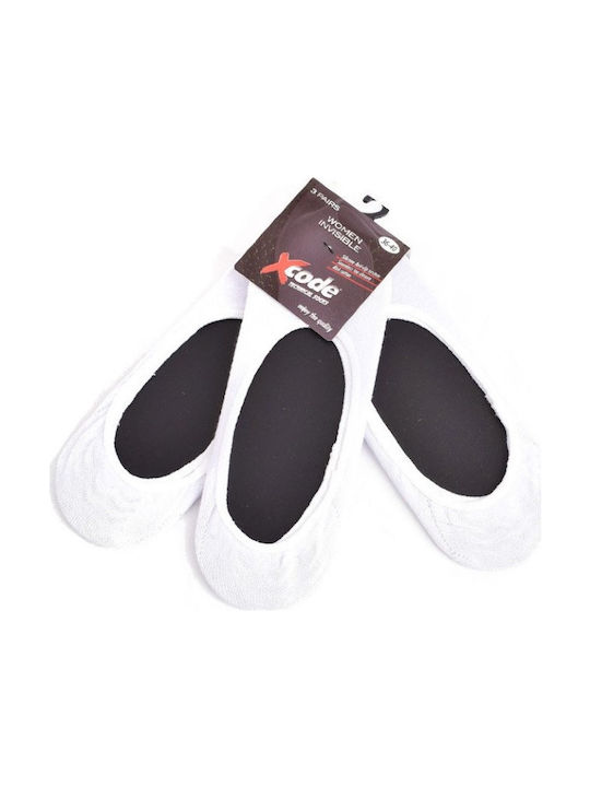 Xcode Αθλητικές Κάλτσες Λευκές Χαμηλές 3 Ζεύγη
