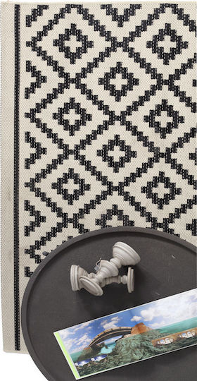 Royal Carpet Flox 721W Χαλί Ορθογώνιο Καλοκαιρινό Ψάθινο Black 67x140cm