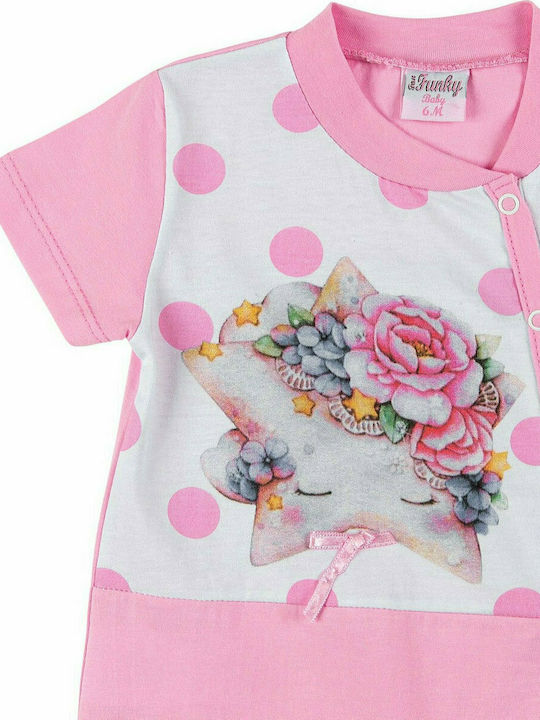 Funky Baby Bodysuit Set Short-Sleeved Pink