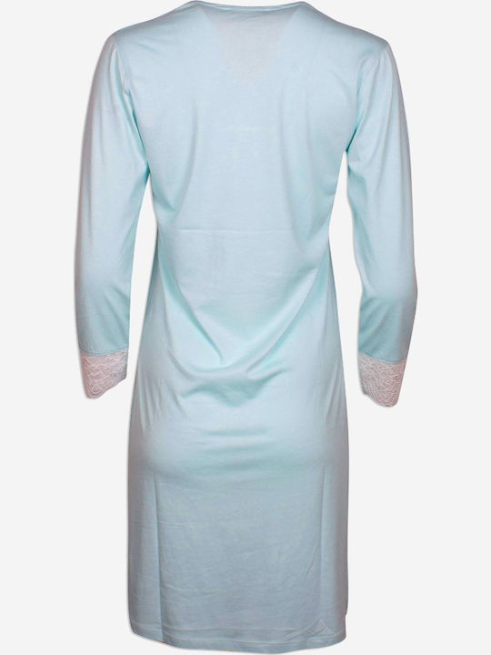 Pierre Cardin Winter Women's Nightdress Light Blue 7398