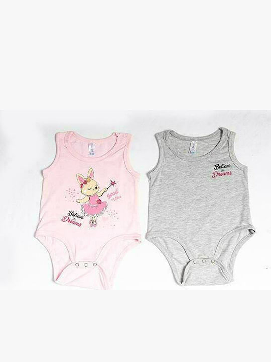 Dreams by Joyce Baby Bodysuit Underwear Set Sleeveless Pink 2pcs