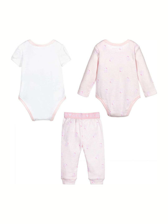 Guess Set Pink Onesie Guess Set Pink Onesie