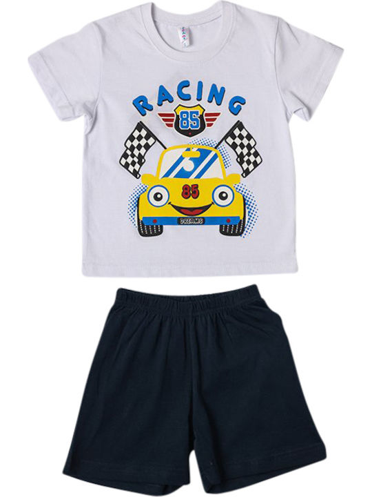 Dreams by Joyce Pijamale Copii Vara Albe Racing