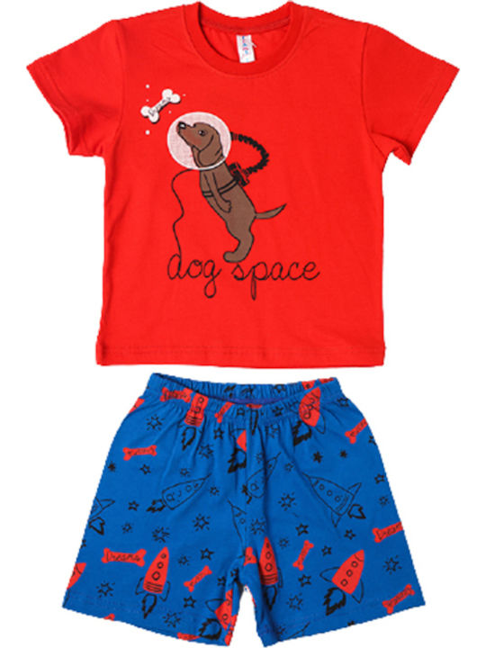 Dreams by Joyce Set Top & Bottom Kids Summer Pyjamas Red