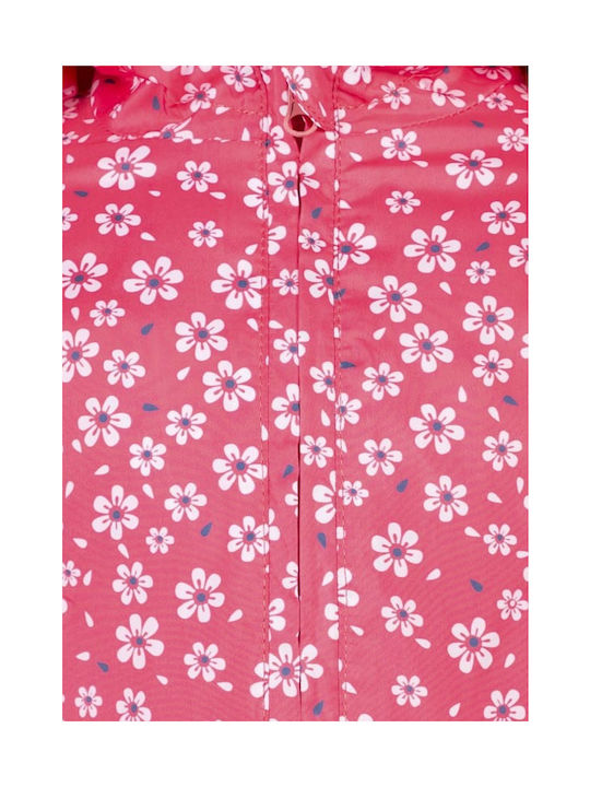 Losan Kids Sports Jacket short Windproof Hooded Pink 118-2005ΑΛ