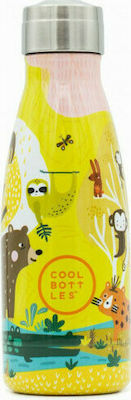 Cool Bottles Jungle Park Bottle Thermos Stainless Steel Yellow 260ml with Mouthpiece