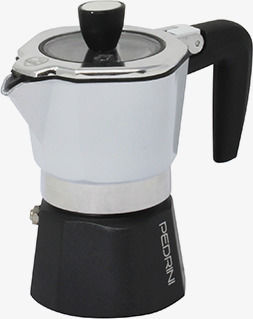 Pedrini Sei Moka Plus Stovetop Espresso Pot 2 Cups Silver
