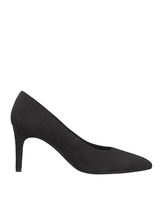 S.Oliver Suede Pointed Toe Black Heels