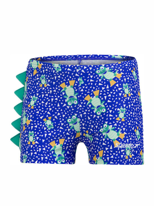 Speedo Corey Croc Allover Kids Swimwear Swim Shorts Blue