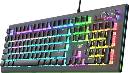 Aula S2096 Gaming Mechanical Keyboard with Custom Black Switches and RGB Lighting English US Gray