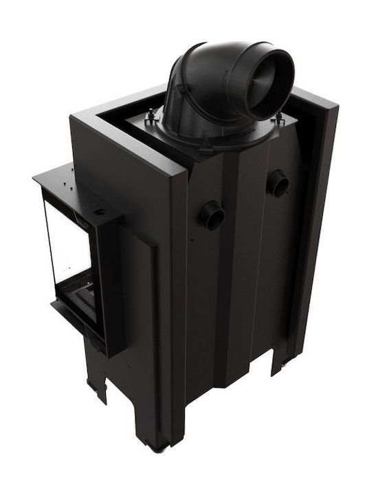 Kratki NBC BSL P 680 280 Ενεργειακό Τζάκι Ξύλου Αερόθερμο 7kW Τρίπλευρο με Ανοιγόμενη Πόρτα Black