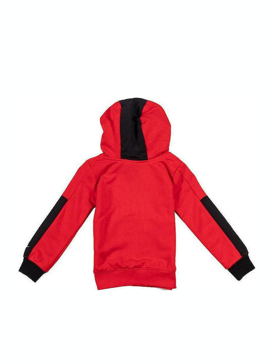 Jordan Kids Fleece Sweatshirt with Hood and Pocket Red Air