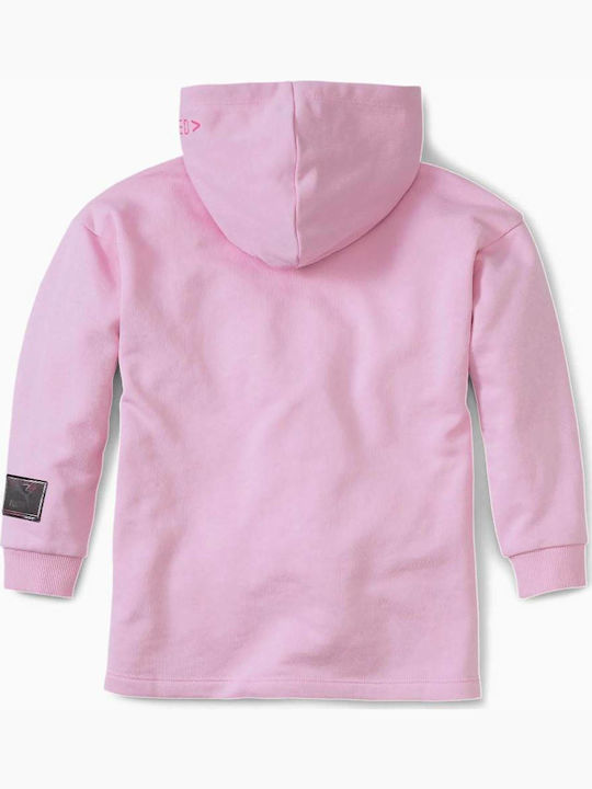 Puma Kids Sweatshirt with Hood and Pocket Pink x Sega