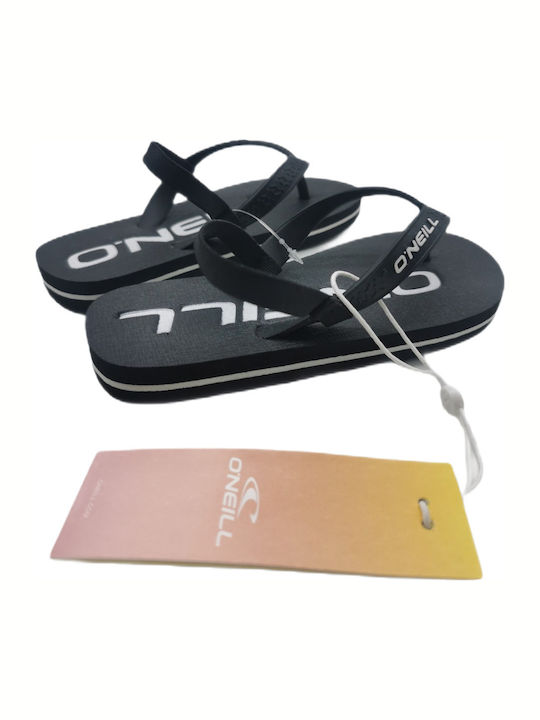 Kids' Flip Flops Black Profile Logo Sandals Ink