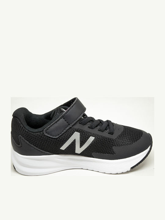 Kids Sports Shoes Running with Hoop & Loop Closure Black