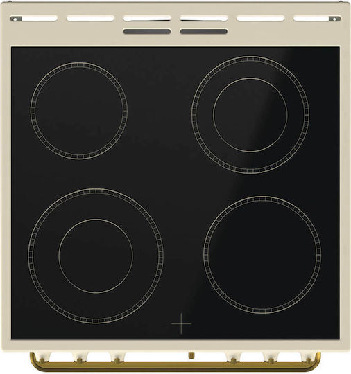 Gorenje Aragaz 71lt cu Plite Ceramice L60cm. Bej