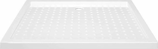 vidaXL Ορθογώνια Ακρυλική Ντουζιέρα 80x100cm Λευκή
