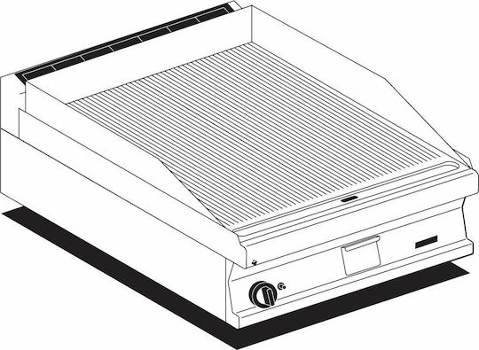 Lotus Πλατώ Ψησίματος Υγραερίου 60x70.5x28cm 10.5kW με Ραβδωτή Πλάκα FTRT-76GS
