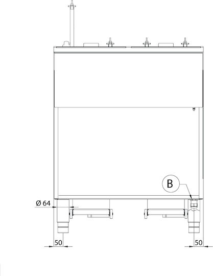 Lotus Elektrische Fritteuse 22.65kW Kapazität 12.5Es 40x90x90cm