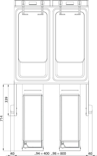 Lotus Фритюрница Електрическа 15.95кВт Капацитет 18лт 40x90x90см