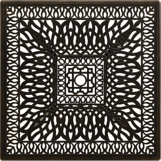 Garten- und Terrassentisch aus Schmiedeeisen für kleine Außenräume Aluminium Bronze 90x90x73cm