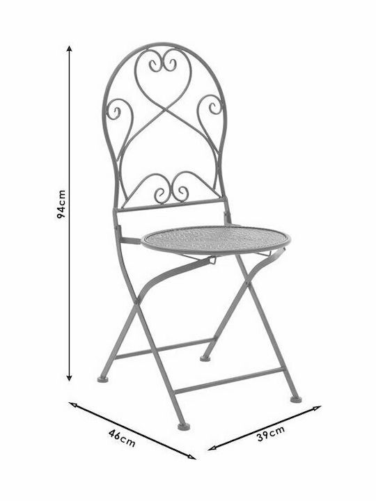 Set Sala De Mese Pentru Exterior Walen 3 Piese Alb