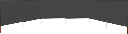 vidaXL Fabric Fence Panel in Gray Color 1.6x8.0m
