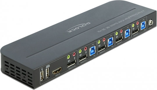 DeLock 11484 KVM & Data Switch με Audio / DisplayPort / HDMI / USB / USB 3.0 / USB-B 3.0 / USB 2.0