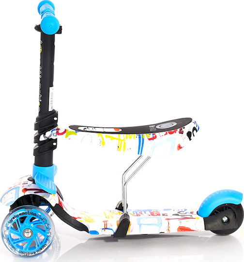 Lorelli Kids Scooter Foldable Smart 2021 3-Wheel with Seat for 3+ Years Blue
