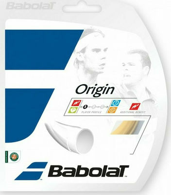 Babolat Origin Tennis Racket String White 12m, Φ1.30mm