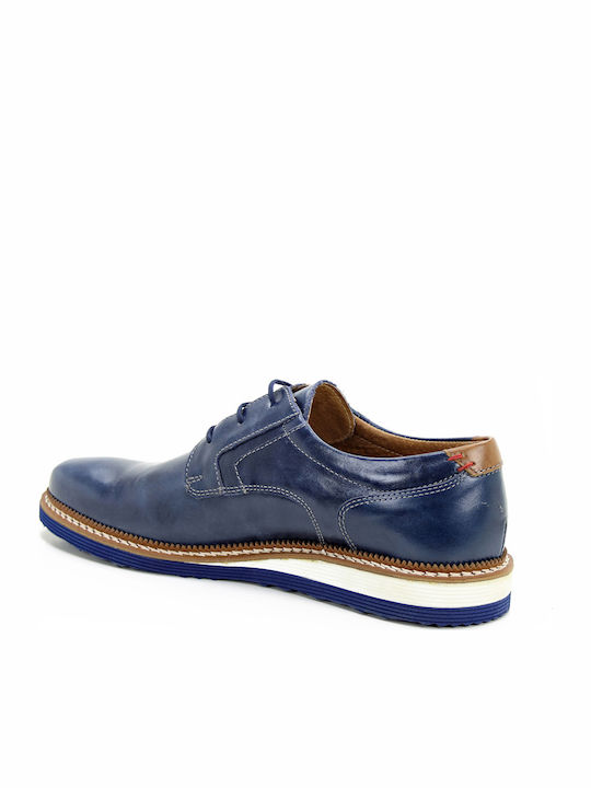 Men's Leather Casual Shoes Blue