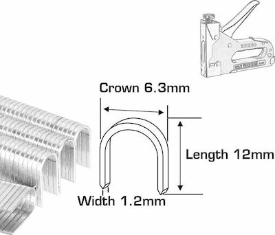 Ingco STS0412 Heftklammern U Kabel U 1000Stk