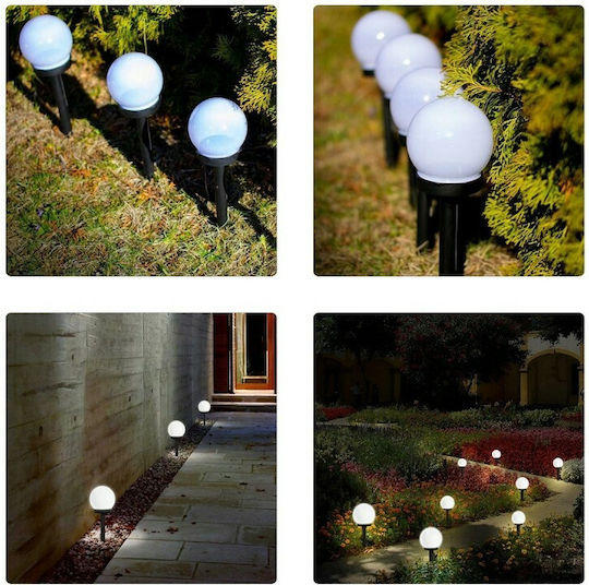 GloboStar Spiked Solar Light Traffic light 1W 100lm Cold White 6000K with Photocell IP65