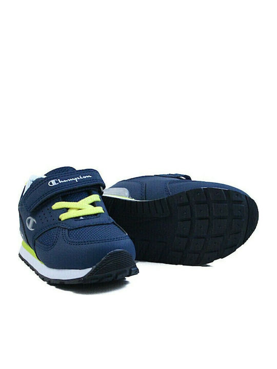 Low Cut Erin Kids Sports Shoes Running with Hoop & Loop Closure Navy Blue