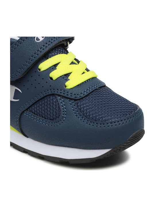 Low Cut Erin Kids Sports Shoes Running with Hoop & Loop Closure Navy Blue