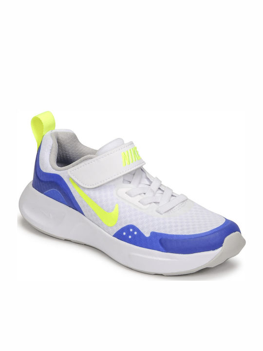 Wearallday PS Kids Sports Shoes Running with Hoop & Loop Closure White