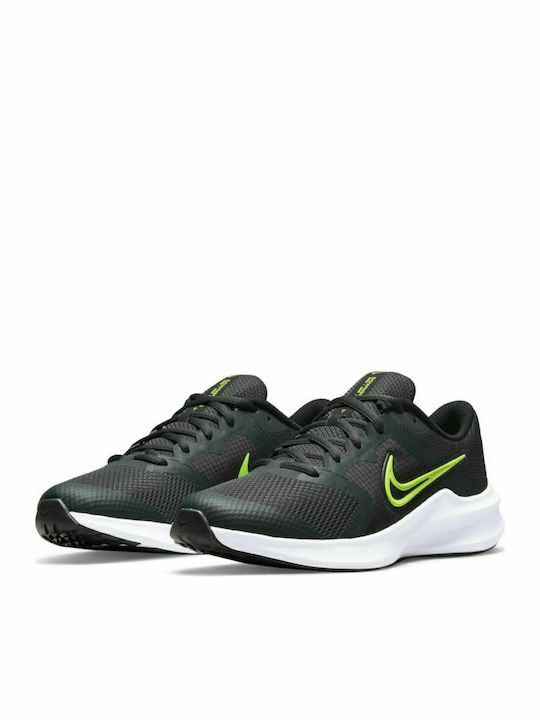 Downshifter Downshifter 11 Kids Sports Shoes Running with Laces Dark Smoke Grey / Volt / Black / White