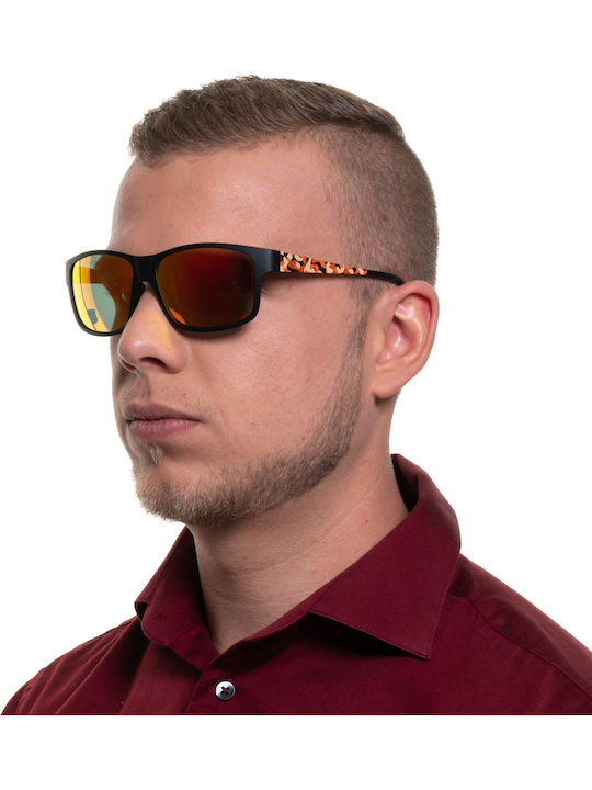 Esprit Men's Sunglasses with Black Plastic Frame and Orange Lens ET17893 555