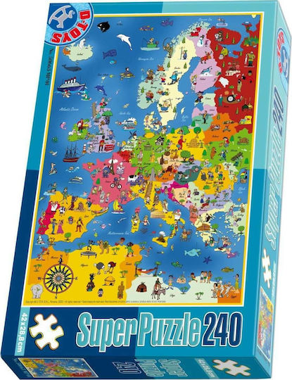 Παιδικό Puzzle Map για 3+ Ετών 240pcs D-Toys
