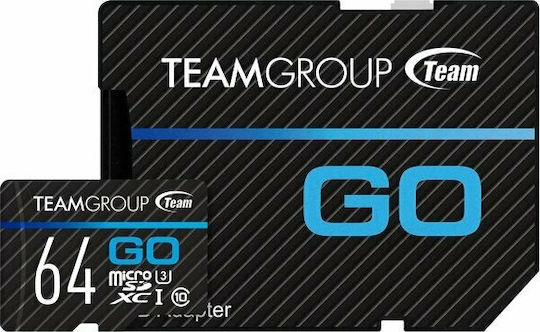 TeamGroup GO Card Micro microSDXC 64GB U3 V30 UHS-I cu adaptor