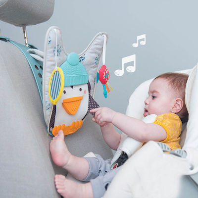 Taf Toys Pendant Toy for Car with Music and Mirror Penguin Play & Kick for 0++ Months 12285