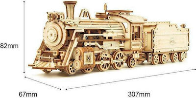 Robotime Joc de construcție din lemn 3D Prime Steam Express 1:80 pentru copii de 13++ ani