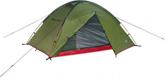 High Peak Woodpecker 3 LW Camping Tent Igloo Mountaineering Green with Double Cloth 4 Seasons for 3 People Waterproof 3000mm 220x190x110cm