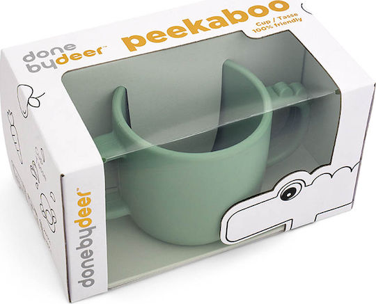 Done by Deer Baby Cup Croco made of Silicone Green 170ml for 24m+m+