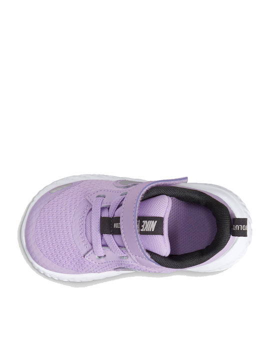 Revolution 5 Αθλητικά Παιδικά Παπούτσια Running με Σκρατς Lilac / Dark Smoke Grey / White / Metallic Silver