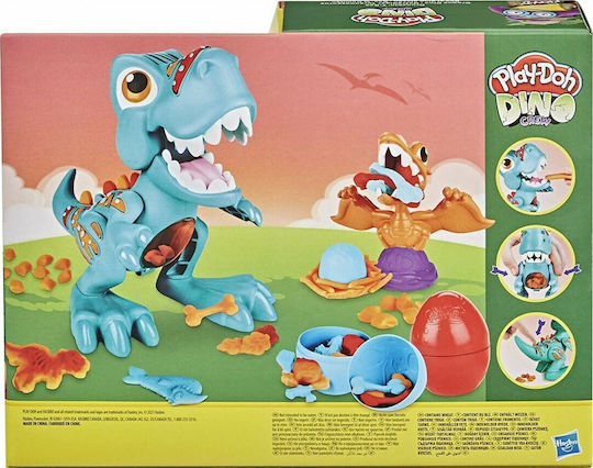 Hasbro Плей-Доу Пластелин Игра Dino Crew Crunchin T-Rex За 3+ Години 3 Броя